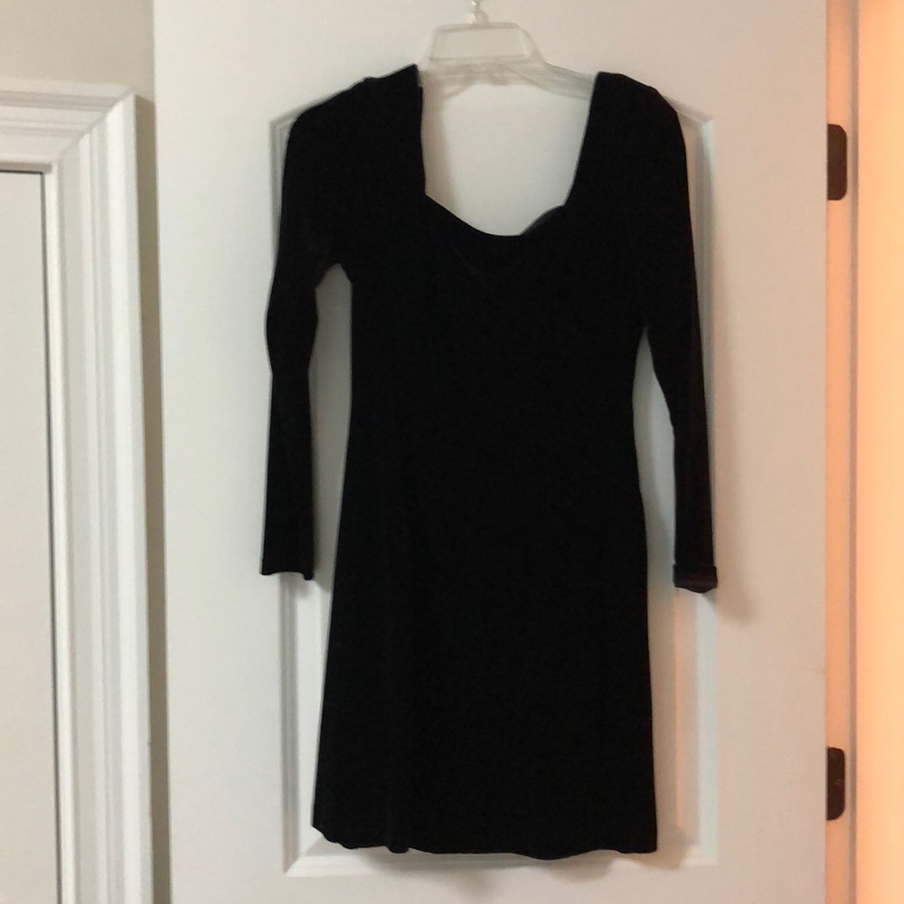 Black velvet dress